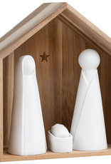 Rader RÄDER - Grande crèche en bois et figurines en porcelaine