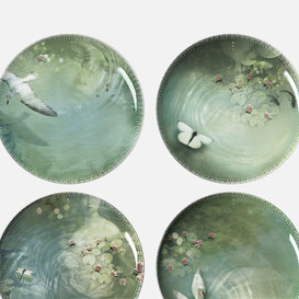 IBRIDE - Yuan assiettes supplémentaires Noir / Narcisse