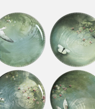 IBRIDE - Yuan assiettes supplémentaires Noir / Narcisse