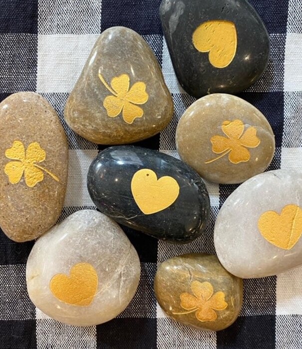 Rader Porte-bonheur Galet Trèfle ou Coeur