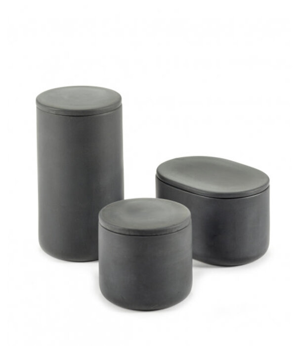 Serax Boite avec Couvercle Rond S Gris Fonce Cose