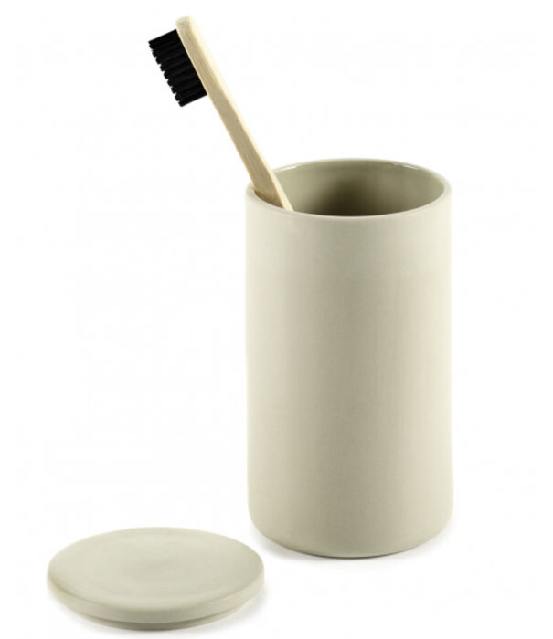 Serax Boite avec Couvercle Rond L Beige Cose