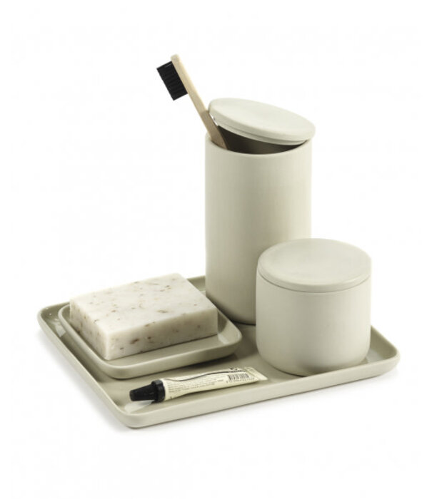 Serax Boite avec Couvercle Rond L Beige Cose