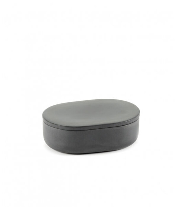 Serax Boite avec Couvercle Oval S Gris Foncé Cose