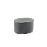 Boite avec Couvercle Oval L Gris Foncé Cose