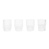 Petits verres Ripple transparents set de 4