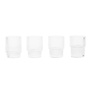 Petits verres Ripple transparents set de 4