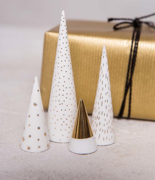 Rader Ensemble de 4 sapins en porcelaine
