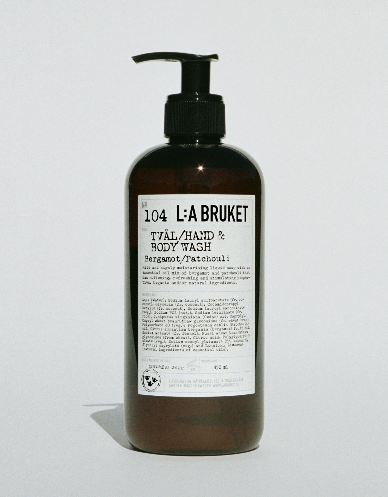 L:A Bruket L:A BRUKET - N°242 Nettoyant main et corp Bergamote / Patchouli