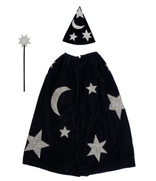 MERI MERI - Déguisement ensorceleur en velours bleu