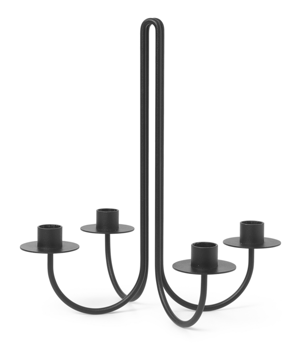 Ferm Living FERM LIVING - Sway Candelabra - Black