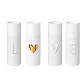 RÄDER - Mini vase LOVE set de 4