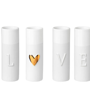 RÄDER - Mini vase LOVE set de 4