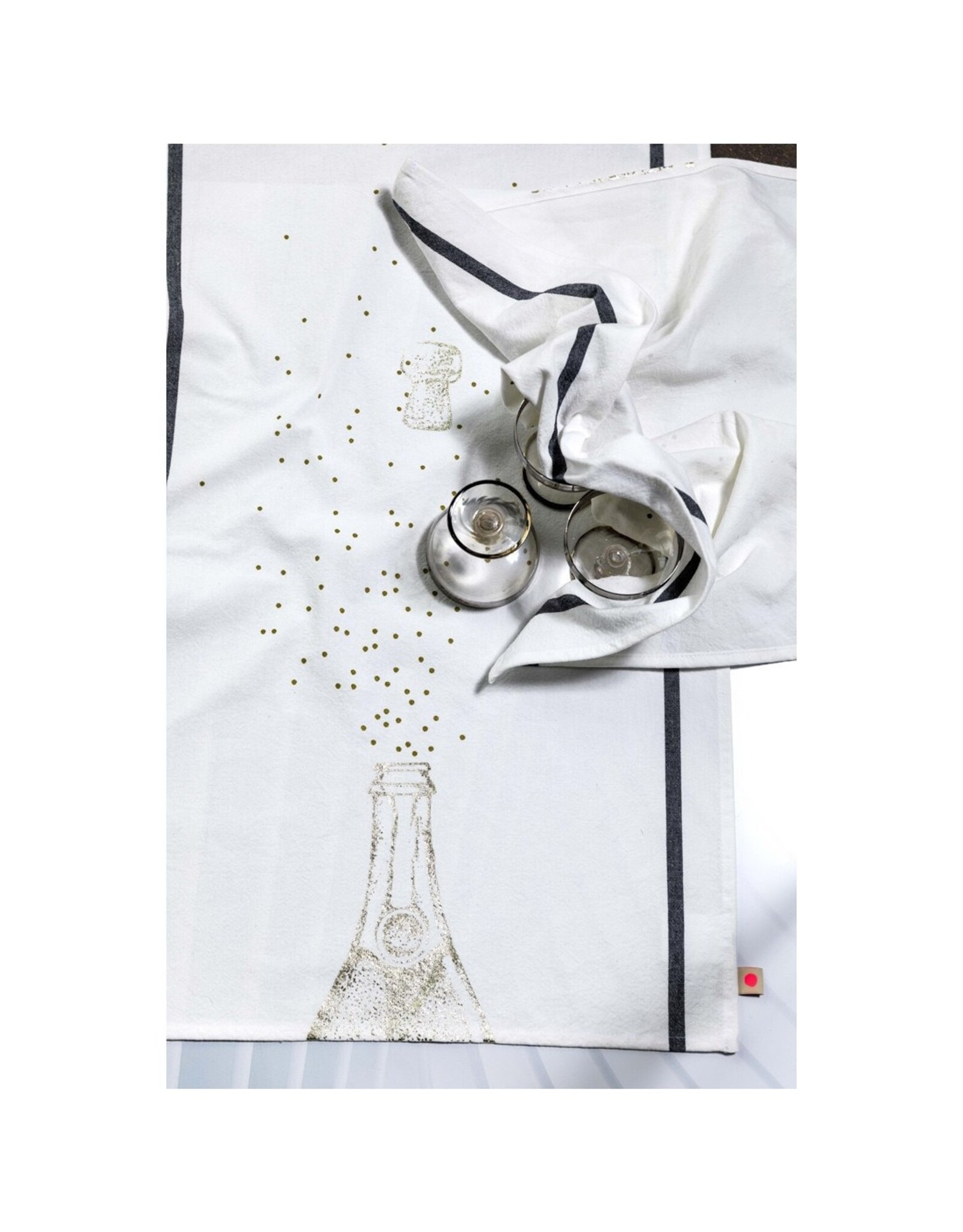 LA CERISE SUR LE GÂTEAU - Torchon Party Or