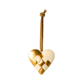 MAILEG - Ornement Coeur tressé - Doré