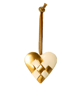 Maileg MAILEG - Ornement Coeur tressé - Doré