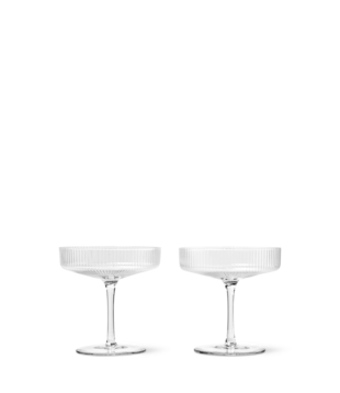 FERM LIVING - Coupe à champagne Ripple (set de 2)