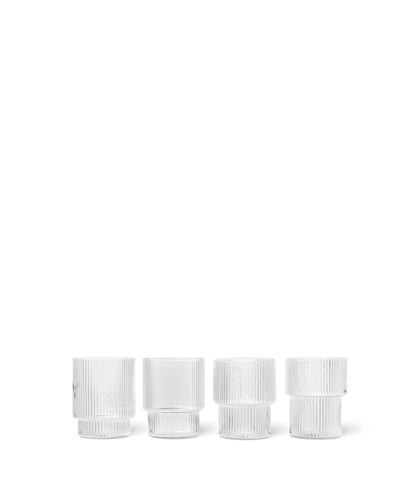 Ferm Living FERM LIVING - Verres Ripple (Set de 4)