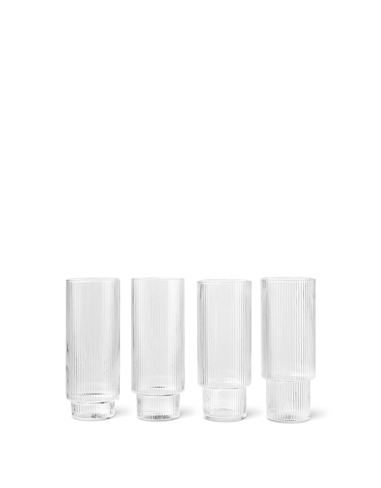 Ferm Living FERM LIVING - Verres haut Ripple (Set de 4)