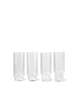 FERM LIVING - Verres haut Ripple (Set de 4)