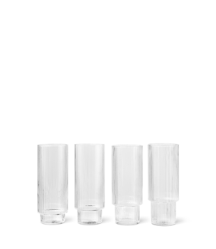 FERM LIVING - Verres haut Ripple (Set de 4)