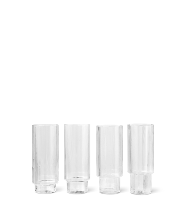 Ferm Living FERM LIVING - Verres haut Ripple (Set de 4)