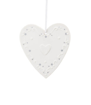 RÄDER - Cœur à suspendre en porcelaine