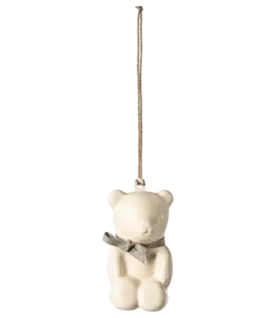 MAILEG -   Ornement ours  - Blanc Cassé/Bleu