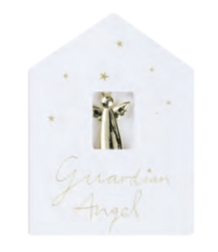 Ange gardien or Je suis toujours 1,5x2cm