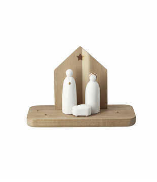 RÄDER - Crèche en bois et porcelaine