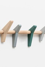 Patères Hirondelles 50 Chêne vernis mat / Bois Selestat Manoir Cheverny