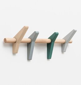 Drugeot Patères Hirondelles 50 Chêne vernis mat / Bois Selestat Manoir Cheverny