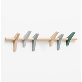 Patères Hirondelles 80 Chêne vernis mat / Bois Selestat Manoir Cheverny