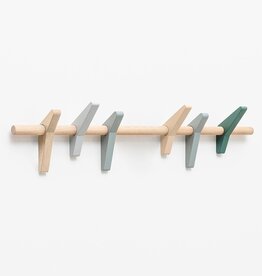 Drugeot Patères Hirondelles 80 Chêne vernis mat / Bois Selestat Manoir Cheverny