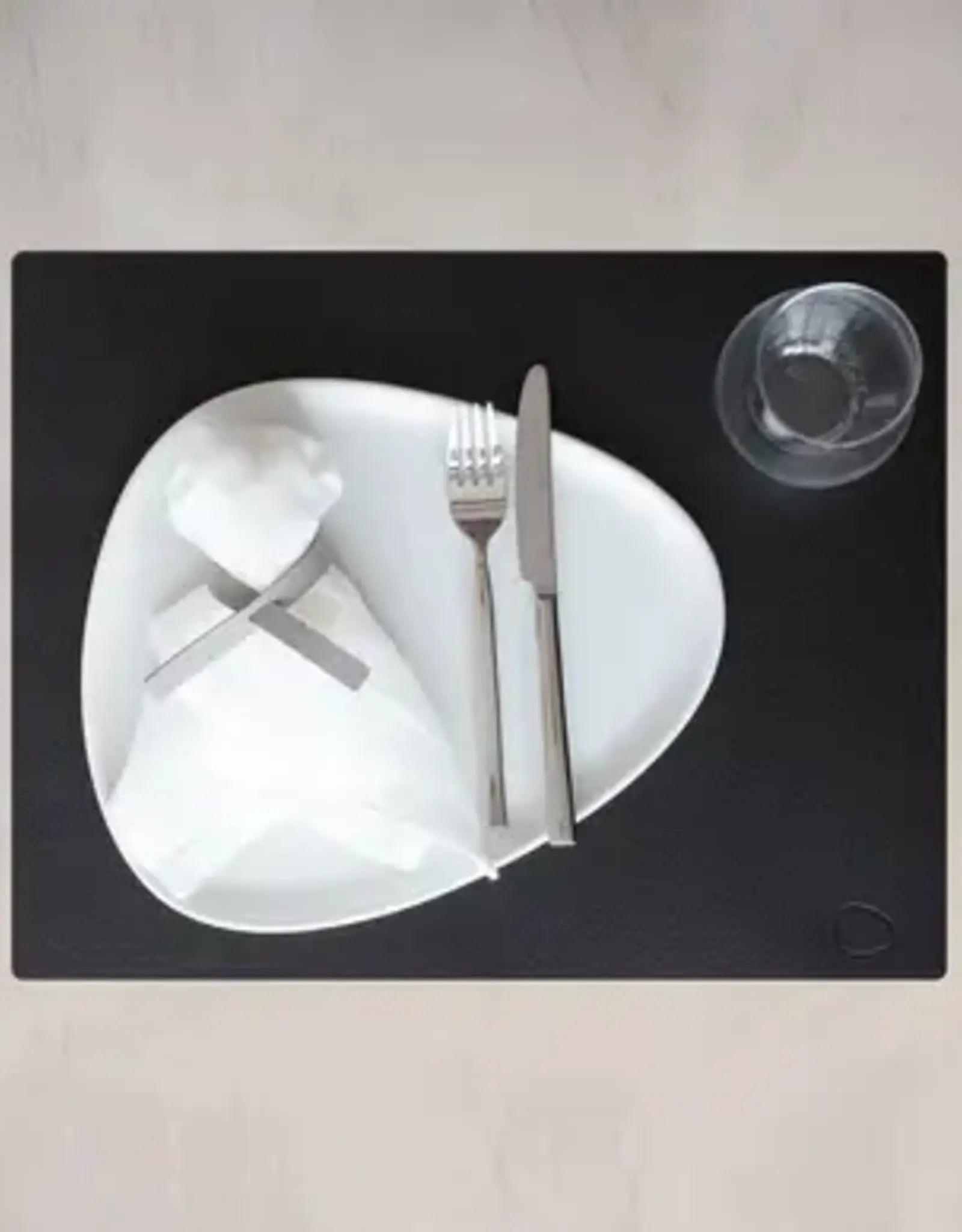 Table Mat Square L NUPO Black 35 x 45