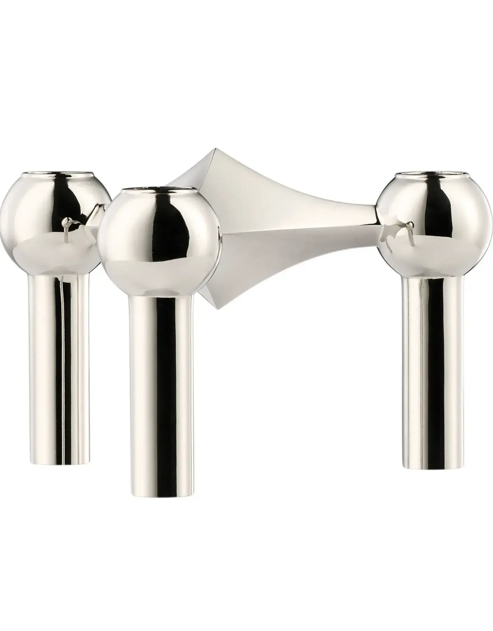 Bougeoir Stoff Nagel - Chrome