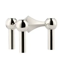 Bougeoir Stoff Nagel - Chrome