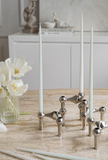 Bougeoir Stoff Nagel - Chrome