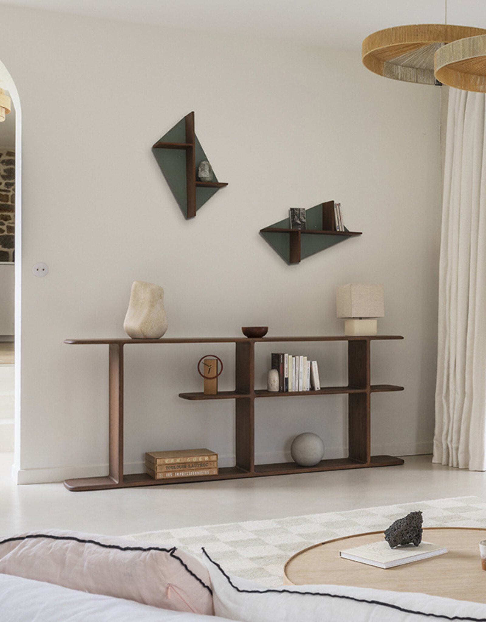 Drugeot Console Téhème Basse - Noyer