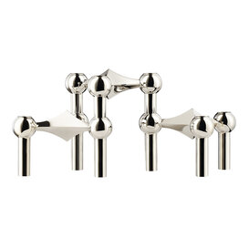 STOFF NAGEL - Set de 3 Bougeoirs Nagel - Chrome