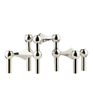 STOFF NAGEL - Set de 3 Bougeoirs Nagel - Chrome