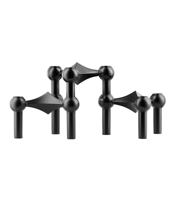STOFF NAGEL STOFF NAGEL - Set de 3 Bougeoirs Nagel - Noir