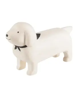 T-LAB - Polepole wooden animal Teckel White