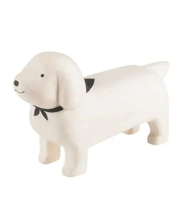 TLAB T-LAB - Polepole wooden animal Teckel White