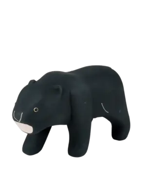 T-LAB - Pole pole wooden animal Black Panther