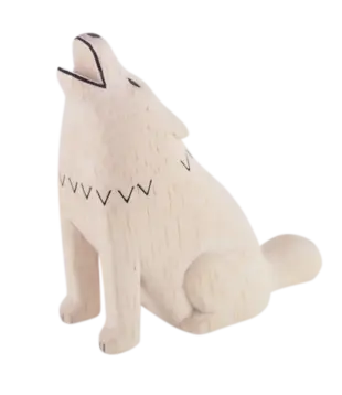 T-LAB - Pole pole wooden animal Wolf