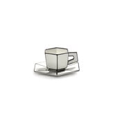 Tasse À Expresso Avec Soucoupe Blanc - Noir Carte Blanche