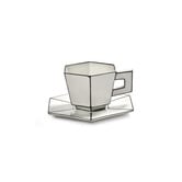 Tasse À Cappuccino Avec Soucoupe Blanc - Noir Carte Blanche