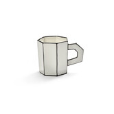 Tasse À Thé Blanc - Noir Carte Blanche