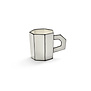 Tasse À Thé Blanc - Noir Carte Blanche